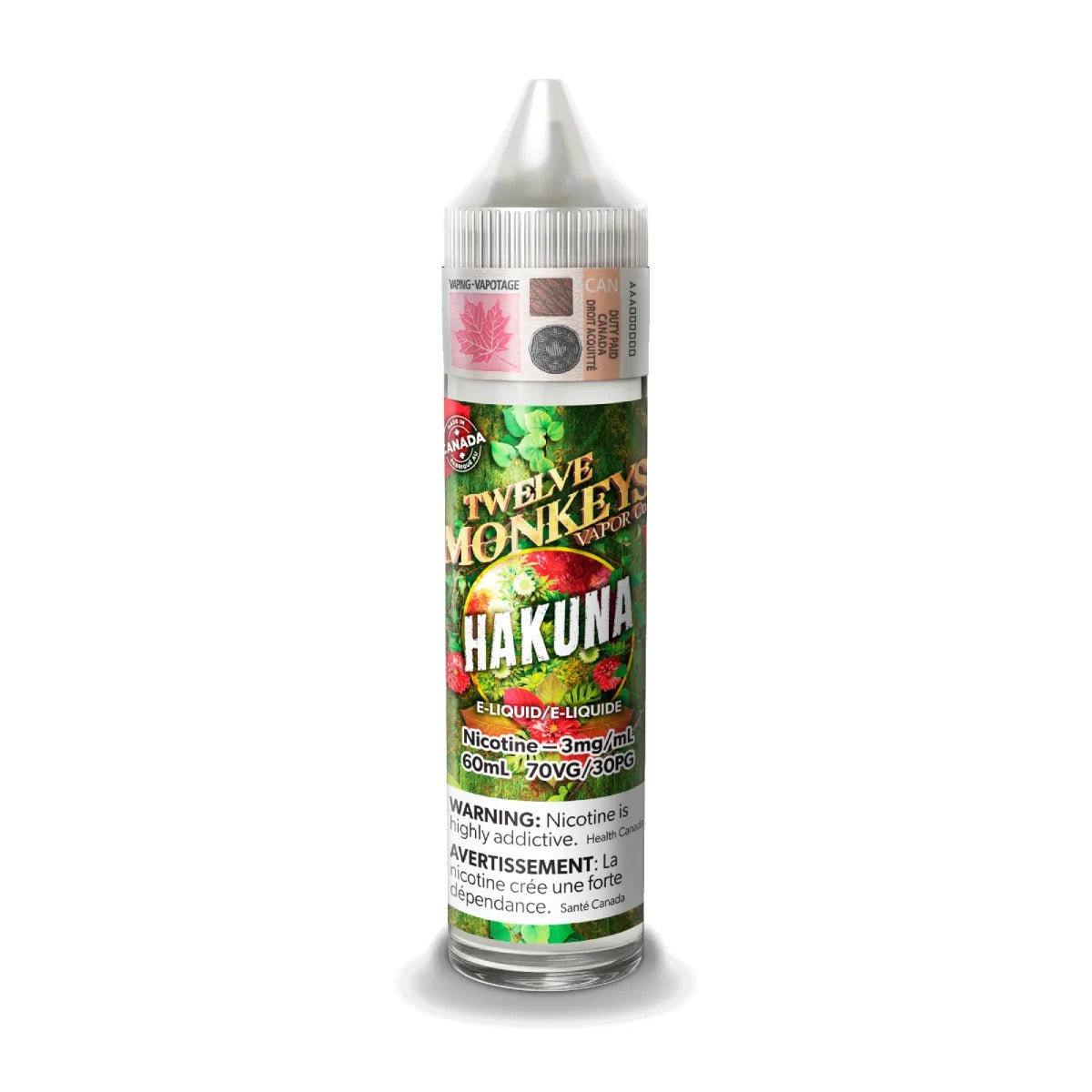 TWELVE MONKEYS ORIGINAL FREE BASE JUICES 60ml
