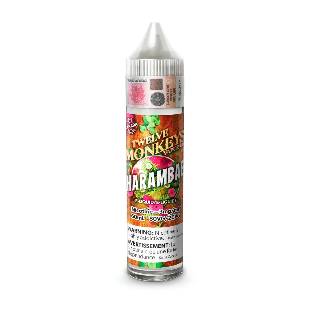 TWELVE MONKEYS ORIGINAL FREE BASE JUICES 60ml
