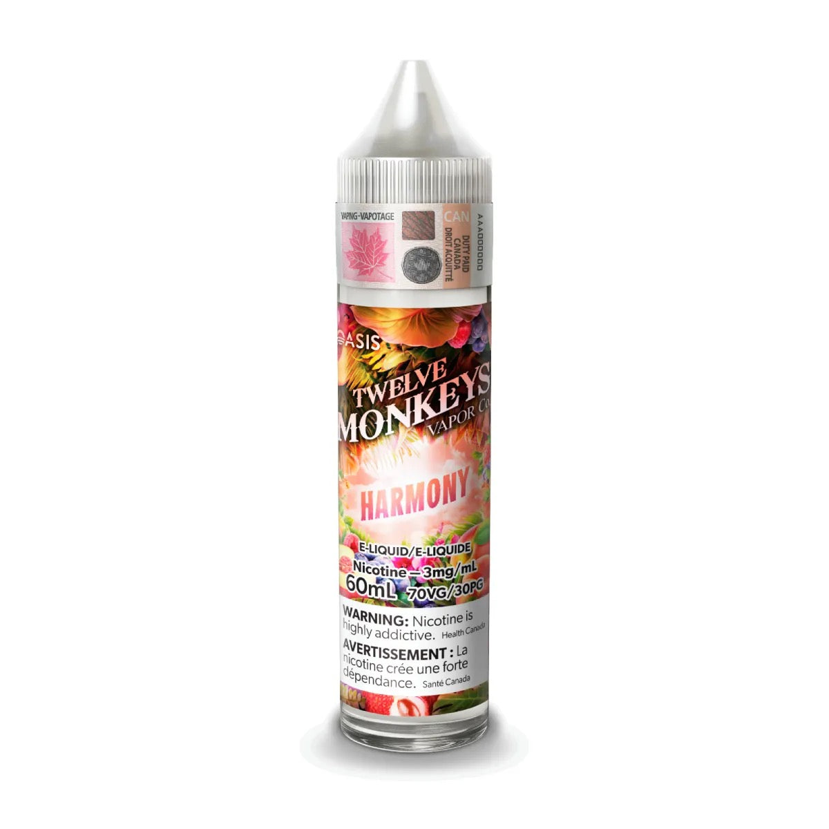 TWELVE MONKEYS ORIGINAL FREE BASE JUICES 60ml