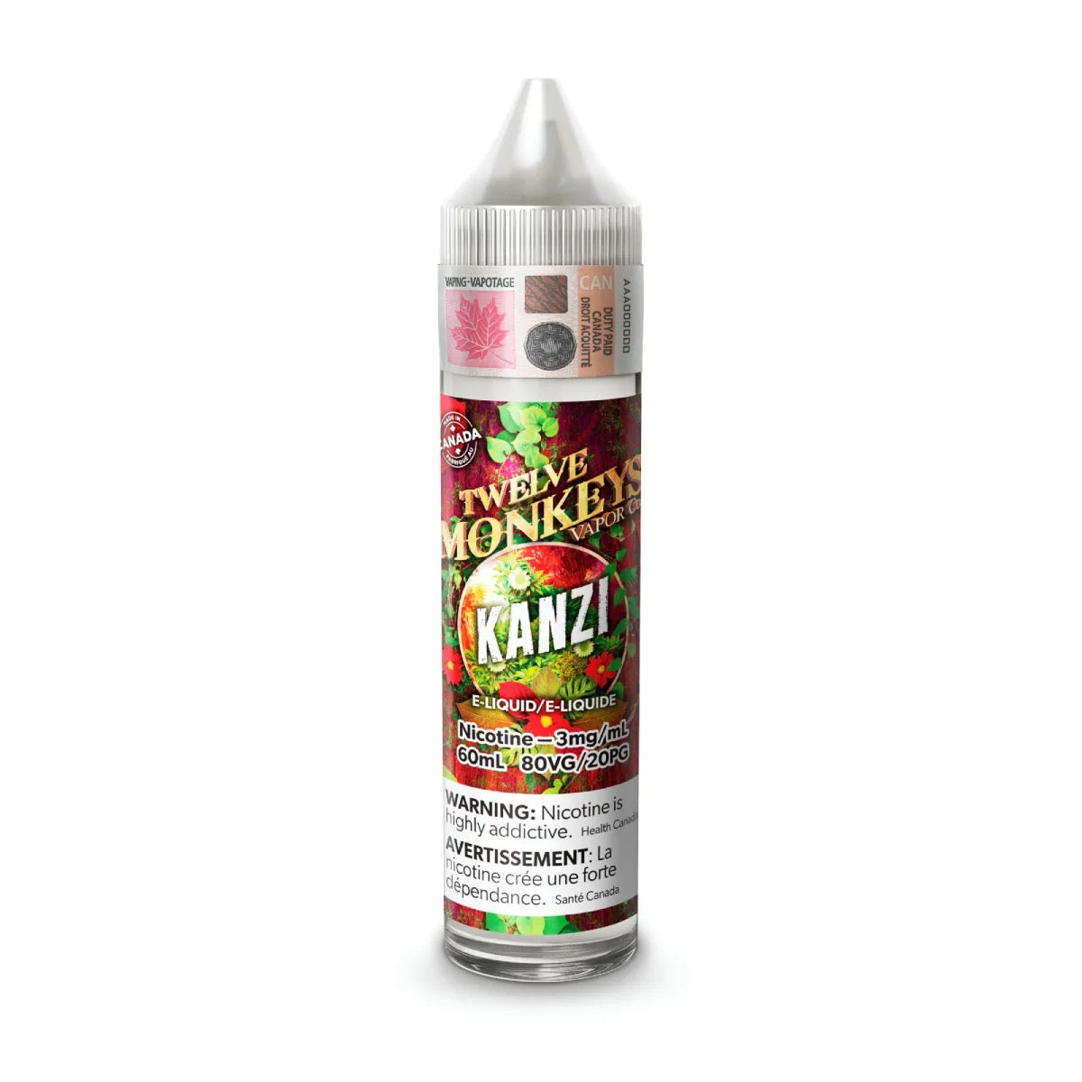 TWELVE MONKEYS ORIGINAL FREE BASE JUICES 60ml