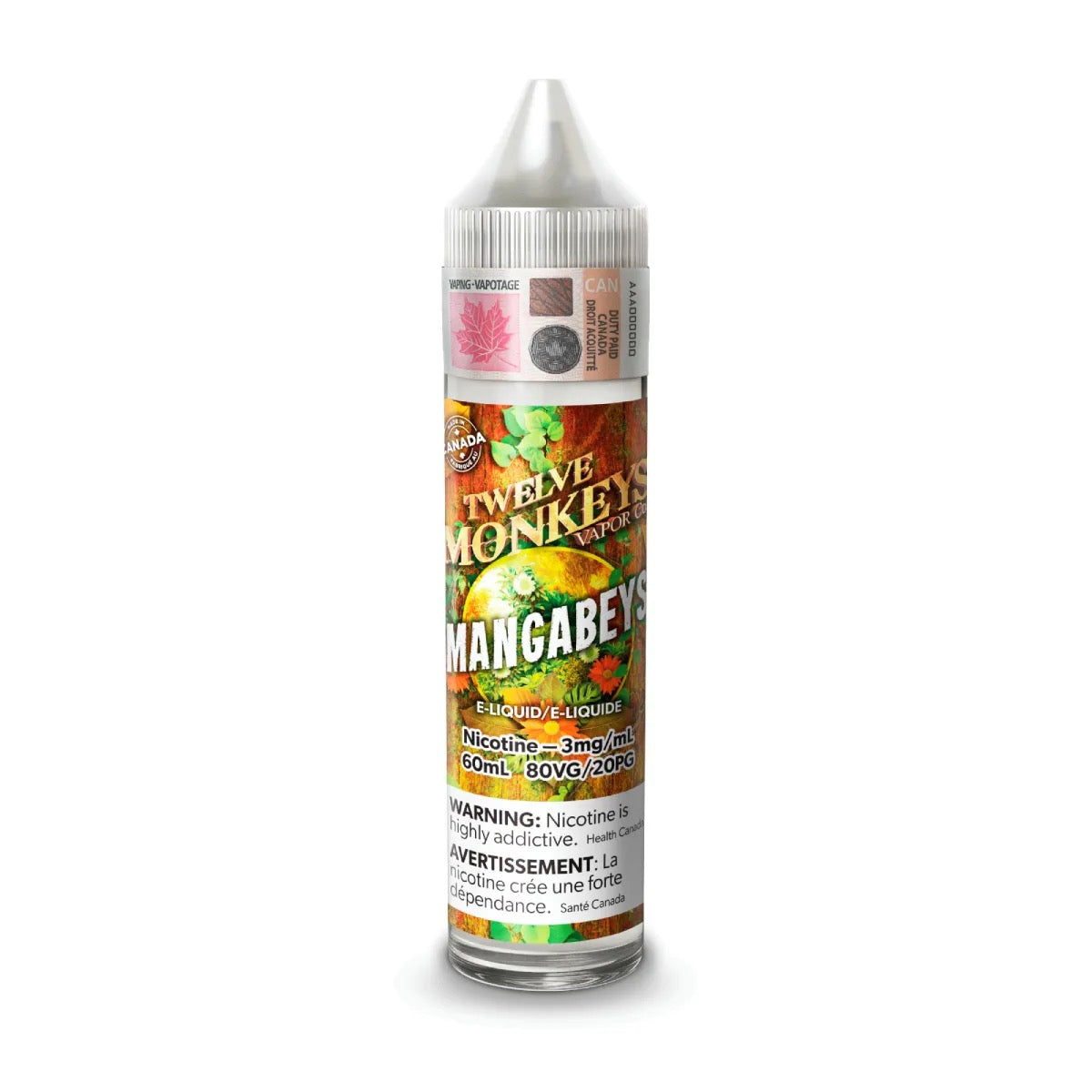 TWELVE MONKEYS ORIGINAL FREE BASE JUICES 60ml