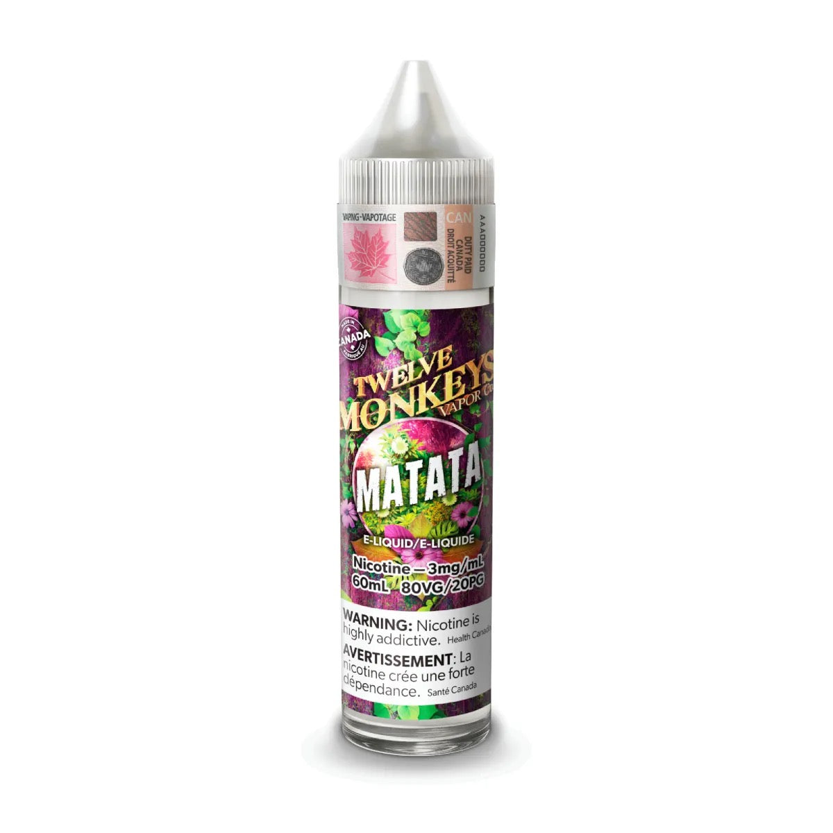 TWELVE MONKEYS ORIGINAL FREE BASE JUICES 60ml