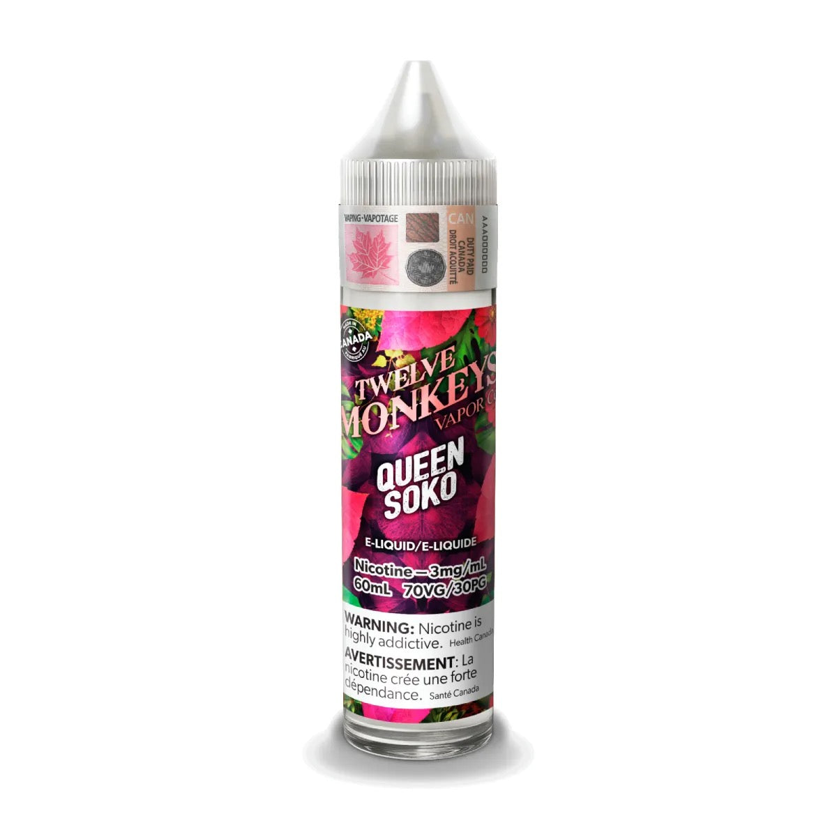 TWELVE MONKEYS ORIGINAL FREE BASE JUICES 60ml