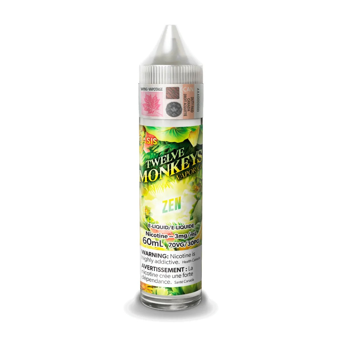 TWELVE MONKEYS ORIGINAL FREE BASE JUICES 60ml