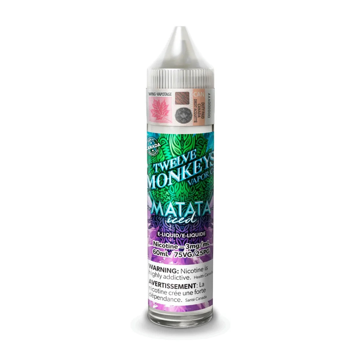 TWELVE MONKEYS ORIGINAL FREE BASE JUICES 60ml