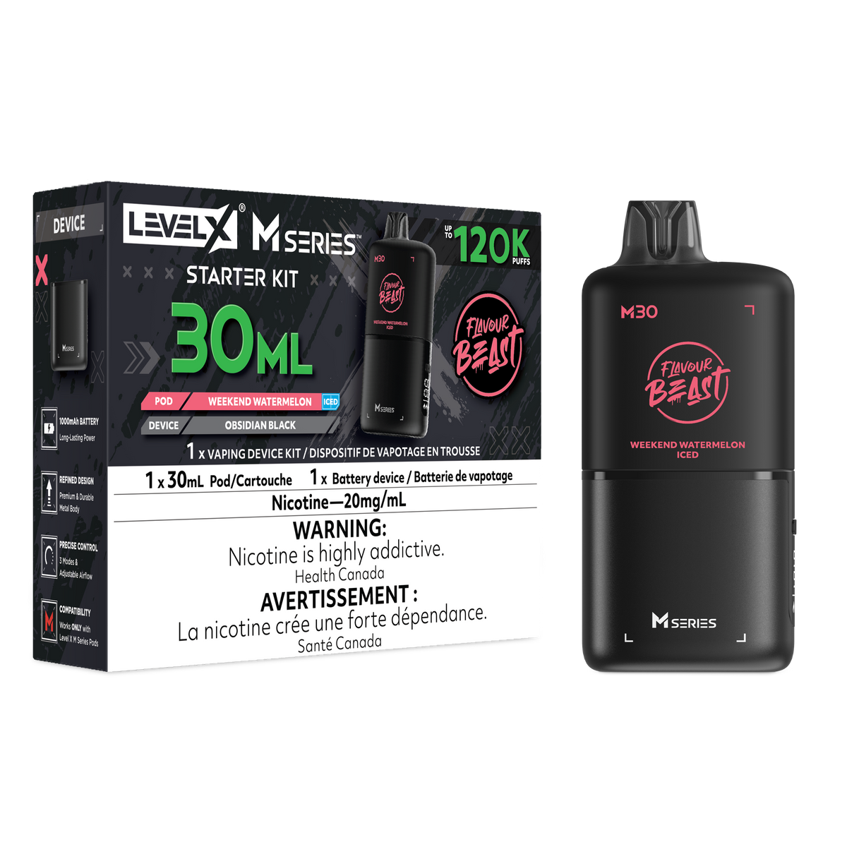 FB LEVEL X M30 STARTER KIT 120K PUFFS