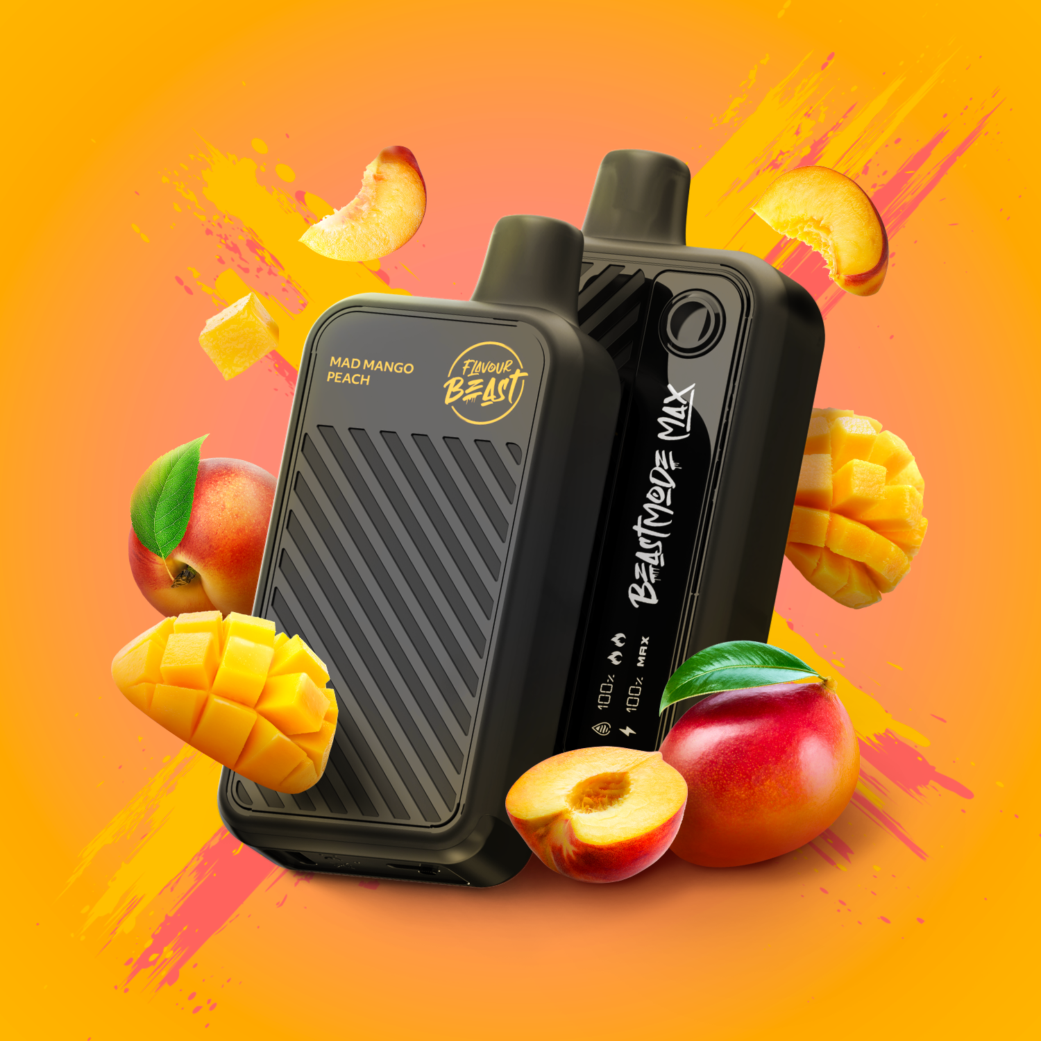 Flavour Beast Mode Max 18K - All Flavours Mad Mango Peach Disposable E-Cigs