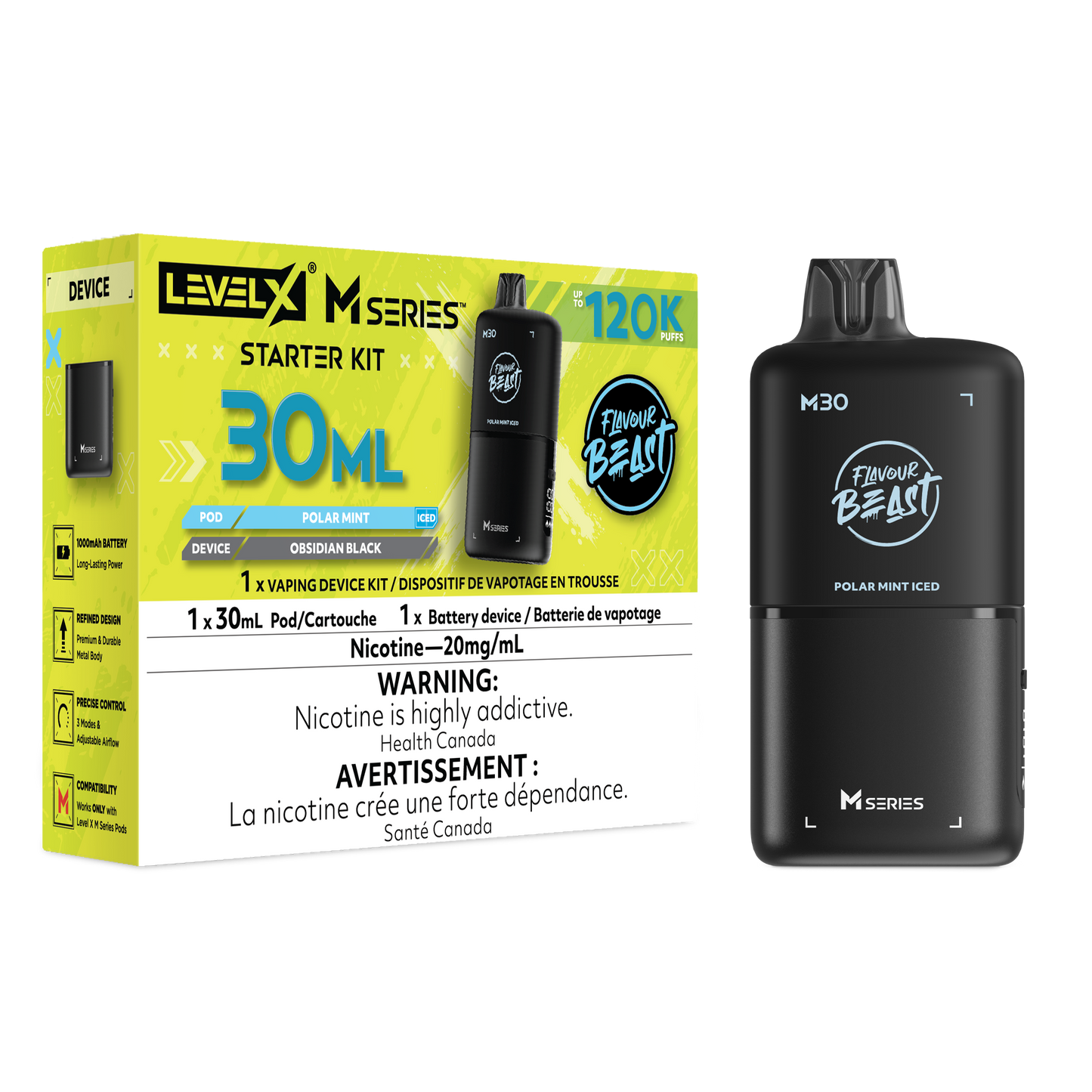 FB LEVEL X M30 STARTER KIT 120K PUFFS