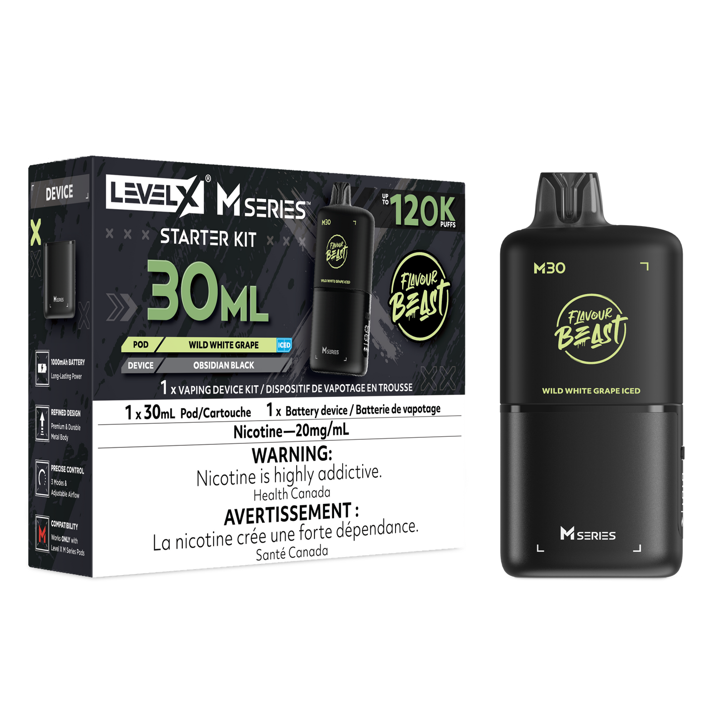 FB LEVEL X M30 STARTER KIT 120K PUFFS
