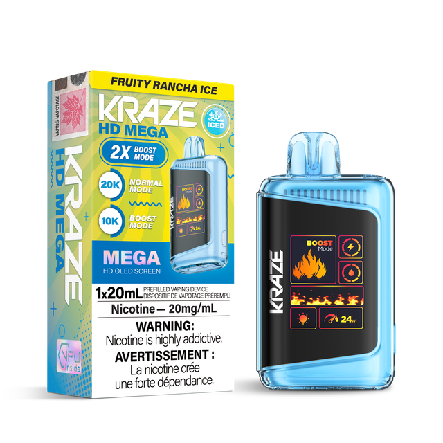 KRAZE HD MEGA 2.0 20K PUFF DISPOSABLE (ON)