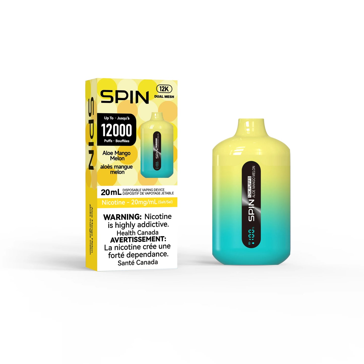 SPIN 12k PUFFS (ON) - ALL FLAVOURS