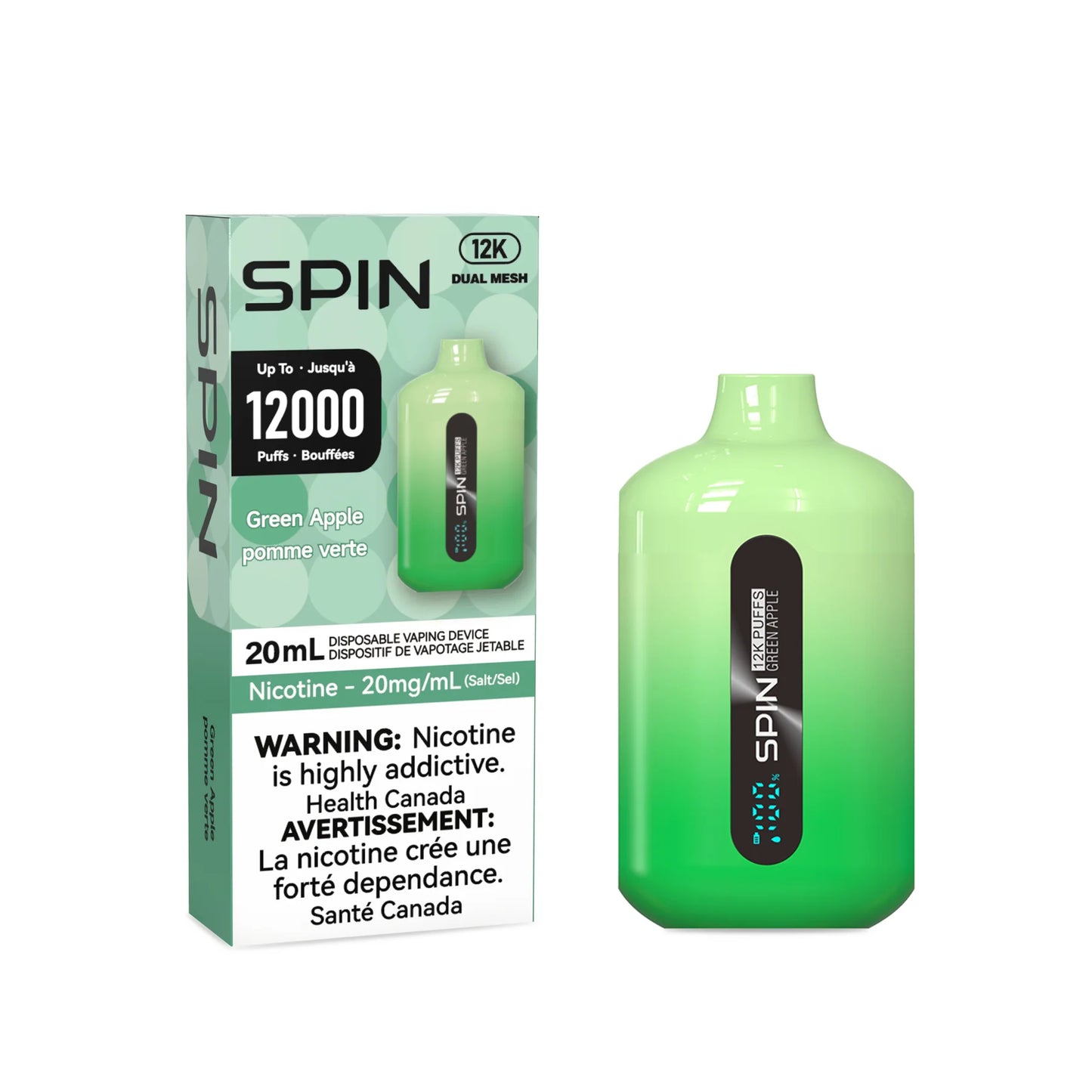 SPIN 12k PUFFS (ON) - ALL FLAVOURS