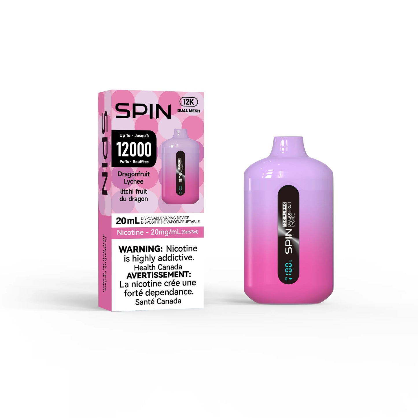 SPIN 12k PUFFS (ON) - ALL FLAVOURS