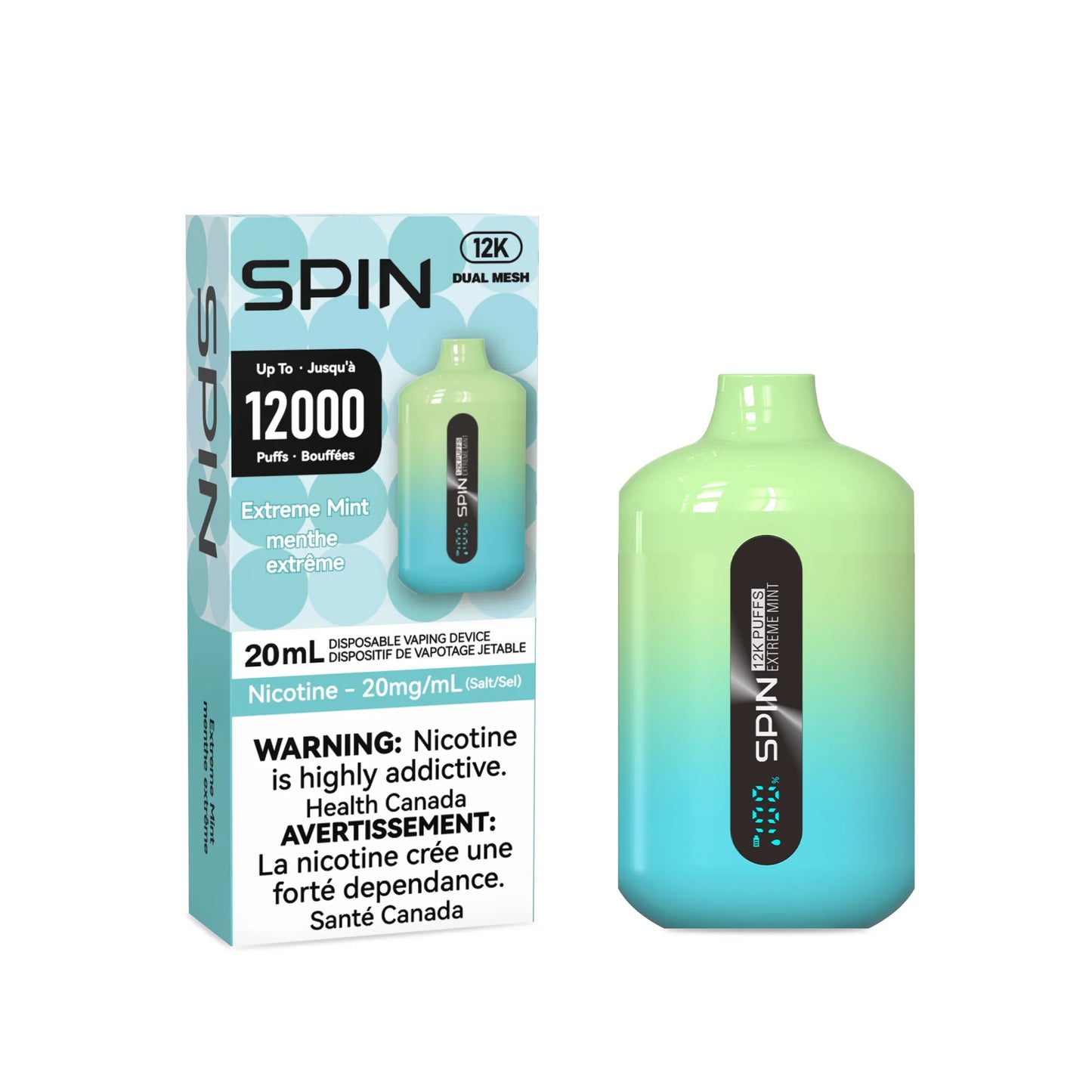 SPIN 12k PUFFS (ON) - ALL FLAVOURS