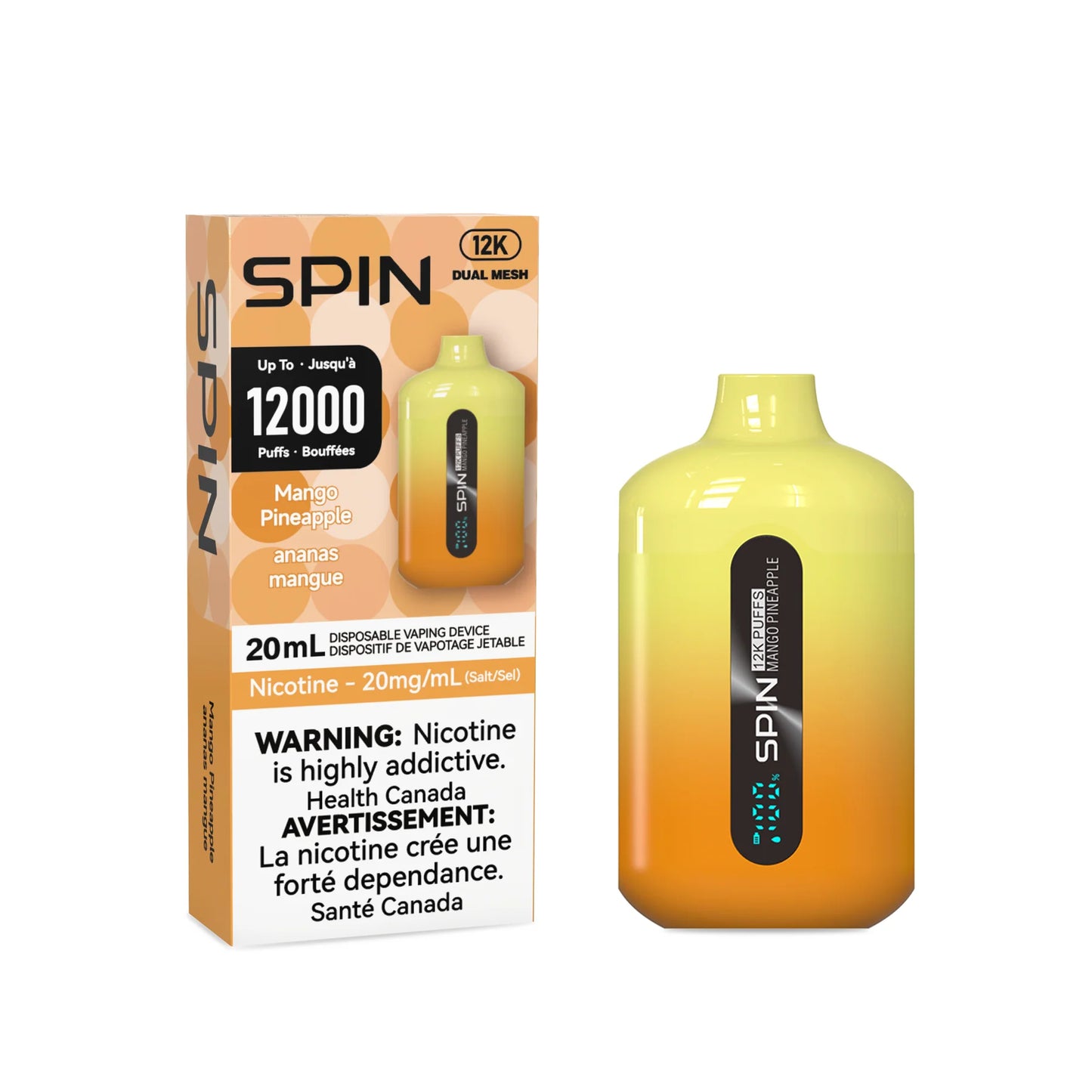 SPIN 12k PUFFS (ON) - ALL FLAVOURS