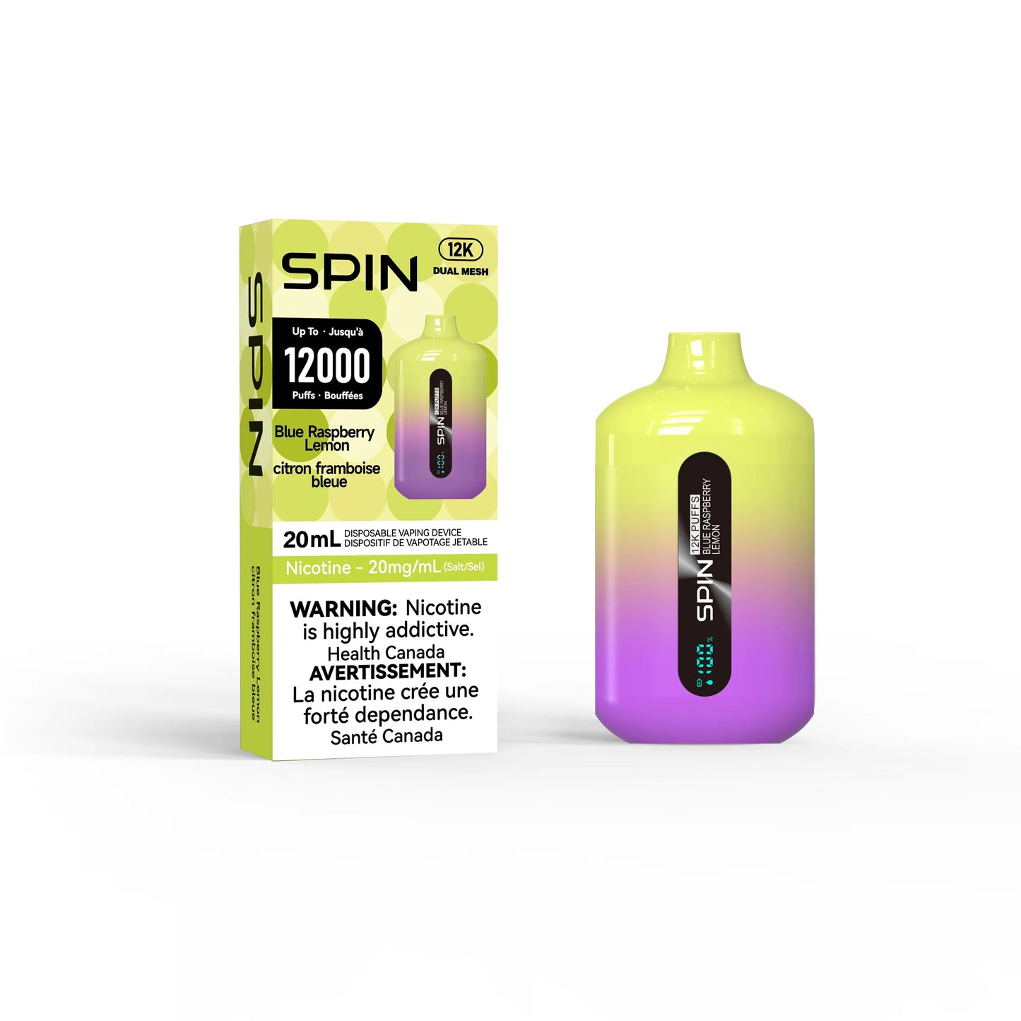 SPIN 12k PUFFS (ON) - ALL FLAVOURS