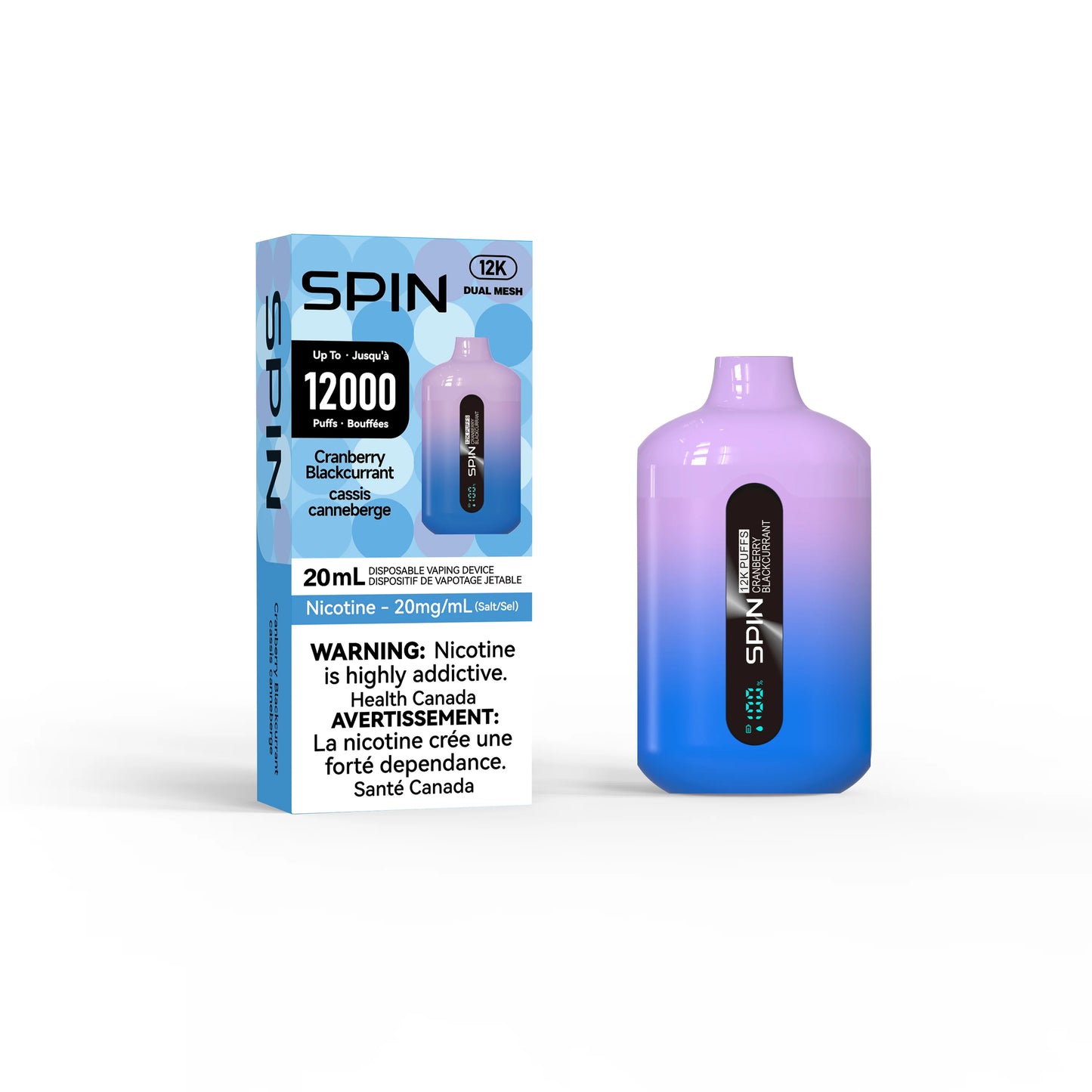 SPIN 12k PUFFS (ON) - ALL FLAVOURS