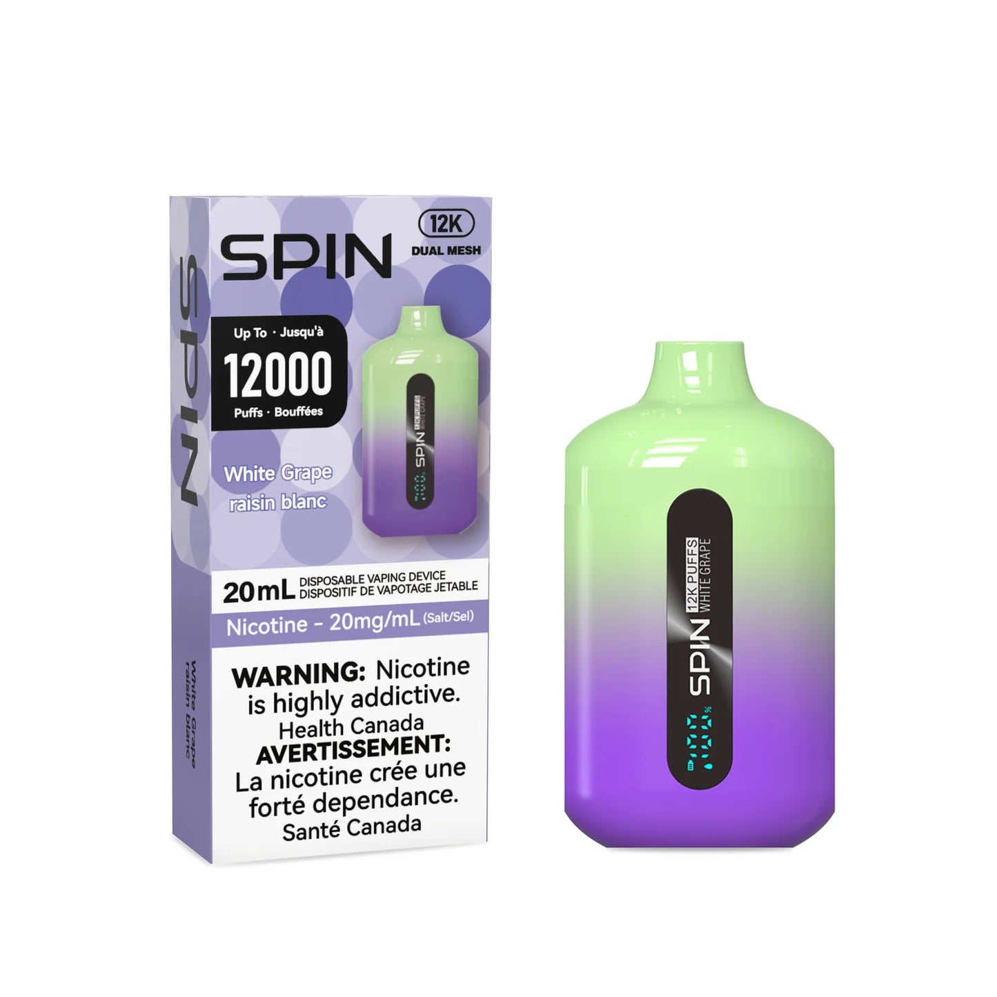 SPIN 12k PUFFS (ON) - ALL FLAVOURS